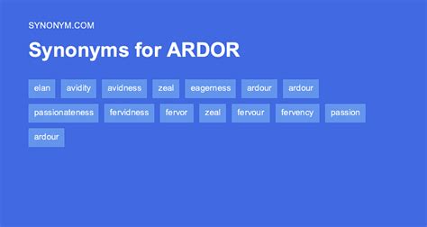 ardor synonyms and antonyms